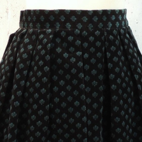 Vintage Susan Bristol 100%Cotton Velvet Fit n Flare Party Red Rosette - Picture 4 of 6